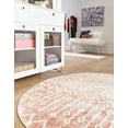 thumbnail image 3 of Rugs.com Bohemian Trellis Collection Rug – 3 Ft Round Dusty Rose Low Rug Perfect For Kitchens, Dining Rooms, 3 of 8