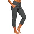 thumbnail image 4 of CUZIBR Women'S Yoga Pants With Pocket High Waist Slim Fit Legging Stretch Workout Trendy Pants Casual Gym Everyday Activewear Cozy Dates Bottoms,Grey,M, 4 of 5