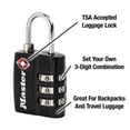thumbnail image 3 of Master Lock TSA Approved 3 Dial Resettable Combination Luggage Lock, Black, 3 of 7