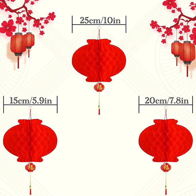 WSDF Mini Red Chinese Lantern Pendant Ornaments, 30Pcs/Set Chinese Spring  Festival Decoration Small Lantern for Home, Garden, Tree(Red) :  : Home & Kitchen