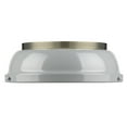 thumbnail image 3 of Yep by Golden Lighting Duncan 2-light Flush Mount in Aged Brass and Black shade, 3 of 7