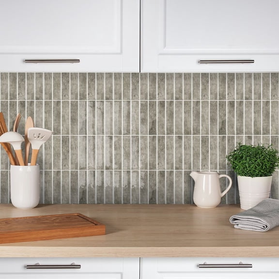 10-Pack 12x12 Inch Self-Adhesive Splash Wall Tiles Vintage 3D Subway Tiles Stickers Peel and Stick Cuttable Wall Decals for Kitchen Bathroom Walls