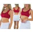 thumbnail image 2 of ToBeInStyle Women's Pack of 6 Padded Double Scoop Comfort Lounging Bras, 2 of 3