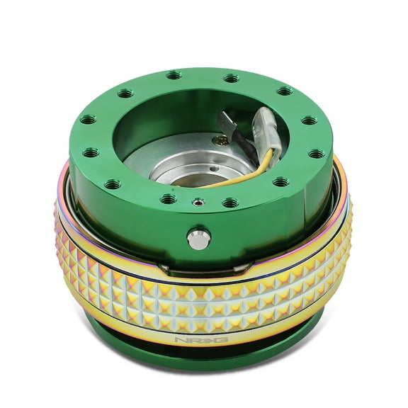 NRG Innovations NRG-SRK-210GN-MC NRG Innovations SRK-210GN-MC Steering Wheel Quick Release Adapter Gen 2.1 Green Body/Neo Chrome Ring