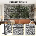 thumbnail image 4 of Garvee 72" x 47" Galvanized Steel Metal Privacy Screen, Freestanding Outdoor Decorative Garden Panel with Stand, Heavy Duty Room Divider for Patio, Balcony & Indoor Use (Broken Glass), 4 of 8