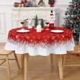 thumbnail image 1 of Nappe de Noël Flocon de Neige Ronde - Nappe de Noël Imperméable et Lavable Couverture Décorative de Table pour Fête Extérieure, Intérieure Cuisine Salle à Manger, 60 Pouces, 160GSM, 1 of 6