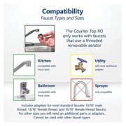 Portable Counter Top Alkaline Reverse Osmosis Water Filtration System - 50 GPD