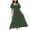 Army Green, variant on Uaswgudfs Vintage-Inspired Square Neck Dresses for Women: Summer Short Sleeve Puff Sleeve Dress with Cinched Waist & Tiered Skirt - Casual White L