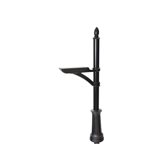 Architectural Mailboxes Hamilton Aluminum Mailbox Post, Compatibility Code F, G, H, 7510B-10, Black