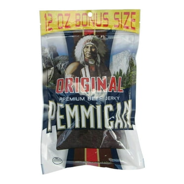 Pemmican Premium Beef Jerky in a Resealable Bag - Original Flavor - One 12 Oz Bag