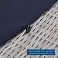 thumbnail image 4 of Lounge Chair Ottoman, Sunbrella, Rattan, Wicker, Light Grey Gray Blue Navy, Modern Contemporary Urban Design, Outdoor Patio Balcony Cafe Bistro Garden Furniture Hotel Hospitality, 4 of 9
