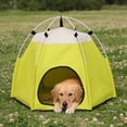 thumbnail image 6 of Hexagon Pet Tent Outdoor Camping Portable Folding Dog Cat House, Waterproof Tear-Resistant Travel Shelter, Mesh Ventilation, Lightweight Bed, 60x60x48cm, 6 of 6