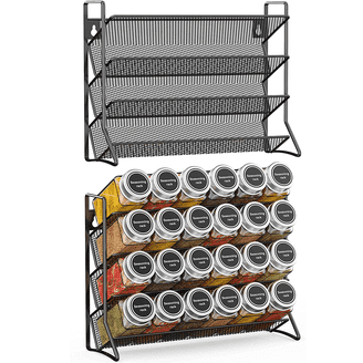 Zevro Zero Gravity Silver Magnetic Wall-Mounted Spice Rack - 12