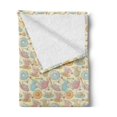 thumbnail image 2 of Tea Party Soft Flannel Fleece Throw Blanket, Hand Drawn Traditional Cake with Frosting and Dishes on Heart Filled Backdrop, Cozy Plush for Indoor and Outdoor Use, 50" x 60", Multicolor, by Ambesonne, 2 of 5