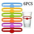 thumbnail image 2 of Pompotops 6PCS Silicone Wine Cup Glass Markers Party Goblet Wine Drinking Cup Marking Tags, 2 of 8