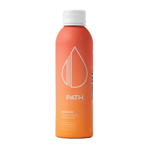 Pack of 12, Path Grapefruit Mango Sparkling Water, 20.3 fl oz