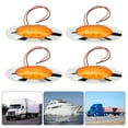 thumbnail image 4 of Side Marker Lamp,4pcs 6.5in 16LED Oval LED Marker Light Truck Light Finest Materials, 4 of 7