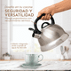 thumbnail image 3 of Tetera Silbante UYO KITCHEN Acero Inoxidable Cafetera Silbadora 3L beige Unitalla, 3 of 7
