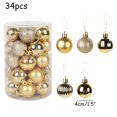 thumbnail image 5 of 34 piezas de bolas de adornos navideños de 4 cm para árbol de Navidad, bolas colgantes para decoración navideña, decoración para el hogar, Navidad 2024, decoración de Navidad, 5 of 5