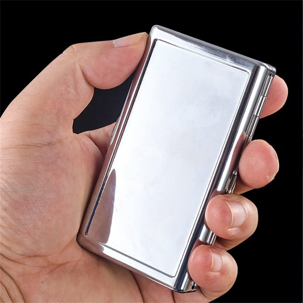 10pcs Sublimation Blank Metal Cigarette Case DIY Print Portable Double Sided Spring Clip Holder Box