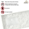 thumbnail image 2 of Boyel Living 61" x 22" Bathroom Vanity Top White Carrara Natural Marble Double-Sink Countertop with Backsplash Side Splash Bull Nose Edge, 2 of 8