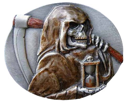 grim reaper belt buckle