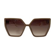Quay Australia Hotel Lobby Oversized Square Sunglasses Doe Brown 53MM