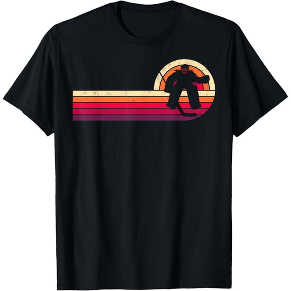 Vintage Ice Hockey Goalie Tee for Players Fans Sport Humor T-Shirt