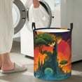 thumbnail image 5 of Fuzoiu Abstract Tree Castle Print Circular Hamper,Laundry Basket with Handle,Collapsible Laundry,Dirty Clothes Storage Basket,for Bedroom Bathroom Dorm Living Room-Small, 5 of 6