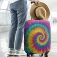 thumbnail image 2 of Rainbow Tie Dye Mandala Pattern Luggage Cover Fashion Suitcase Cover Baggage Covers Fit 25-28 Inch Luggage (Go Travel), 2 of 5