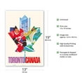 thumbnail image 2 of Toronto Canada - CA - Vintage Airline Travel Poster c.1968 - Master Art Print (Unframed) 13in x 19in, 2 of 4