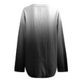 thumbnail image 4 of Womens Blouses Long Sleeve Shirt Women Casual Fashion Solid Color Button T-Shirt Long Sleeves One Shoulder Top Blouse Tops Gray-6 M, 4 of 4