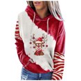 thumbnail image 1 of Sudadera para Mujer Cuello Redondo Sudaderas Moda Estampado Pullover Tops Manga Larga Blusa Con Capucha Odeerbi ODB-5, 1 of 7