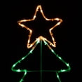 thumbnail image 5 of Northlight LED Rope Lighted Christmas Tree Silhouette Yard Decoration - 38.5" - Green and Amber, 5 of 10