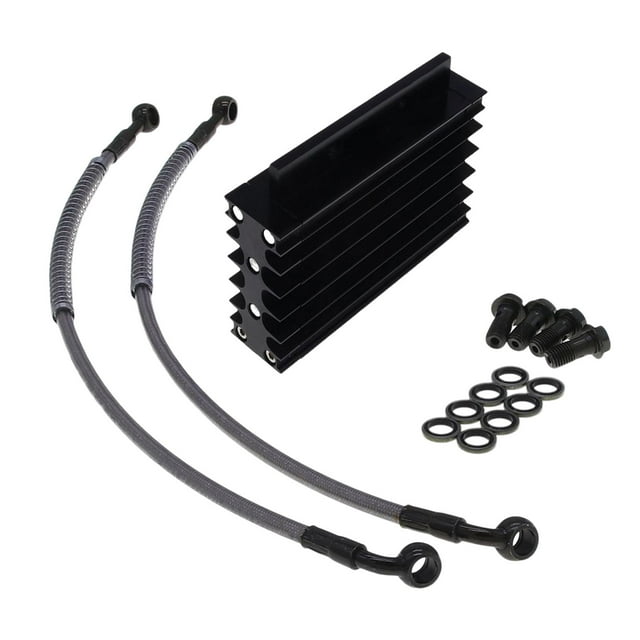 jinwen Motorcycle Oil Aluminum Oil Radiator for Monkey 125cc 140cc Black