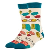 OoohYeah Men's Funny Colorful Crew Socks, Novelty Cotton Socks, Macaroons