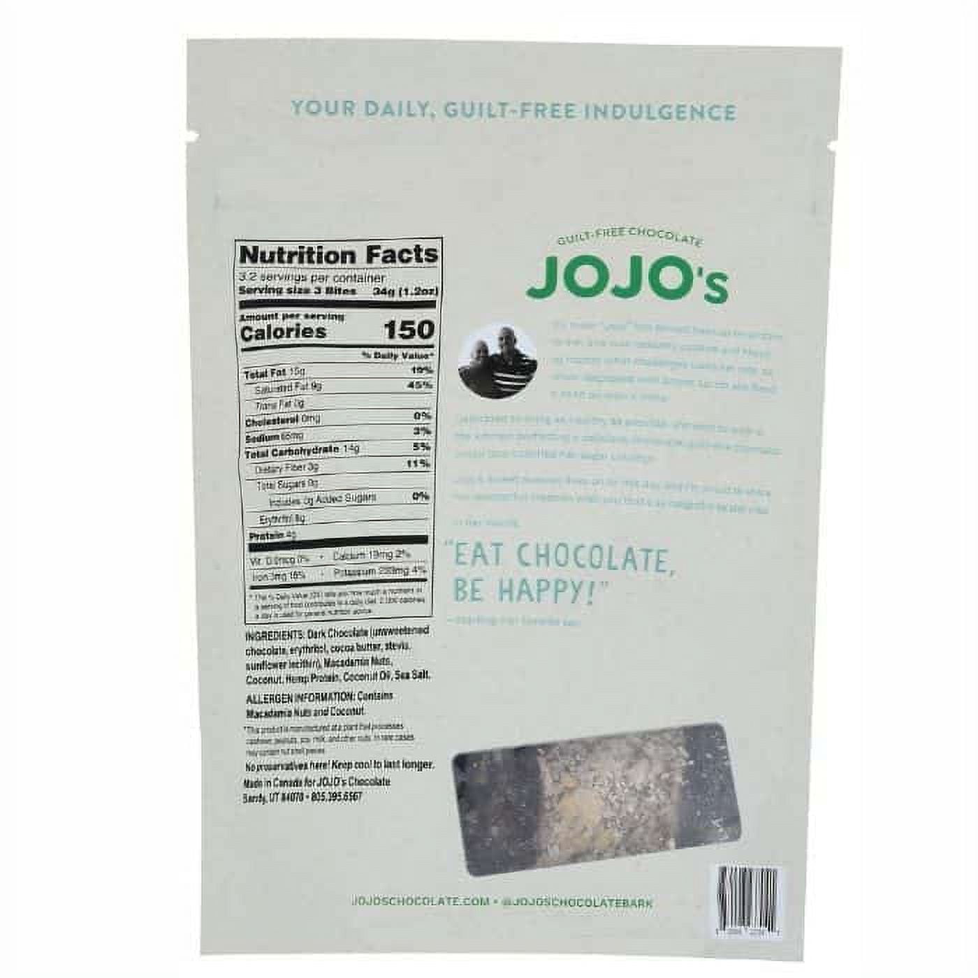 JOJO's Chocolate Vegan Peanut Butter Dark Chocolate Candy Bars, 3.9 oz Pack Of 6