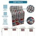 thumbnail image 6 of Red Blue Floral Table Runner 90 Inches, Independence Day Flowers Black Buffalo Plaid Bed Runner Dresser Scarves Tabletop for Indoor Outdoor Parties/Ceremony/Banquet, 13" x 90", 6 of 9