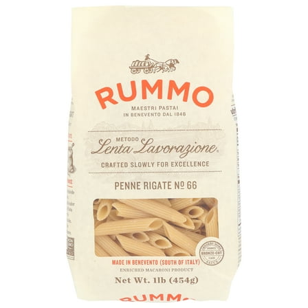 Pack of 12, Rummo Penne Rigate No. 66 Italian Pasta, 16 oz