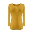 thumbnail image 4 of MESSUEN Lightweight Sweaters for Women Button Up Sweaters for Women Knitted Sweater Summer Blouses for Women Casual Blouses for Women Womens Shirts Casual Shirts for Women Yellow XL, 4 of 4