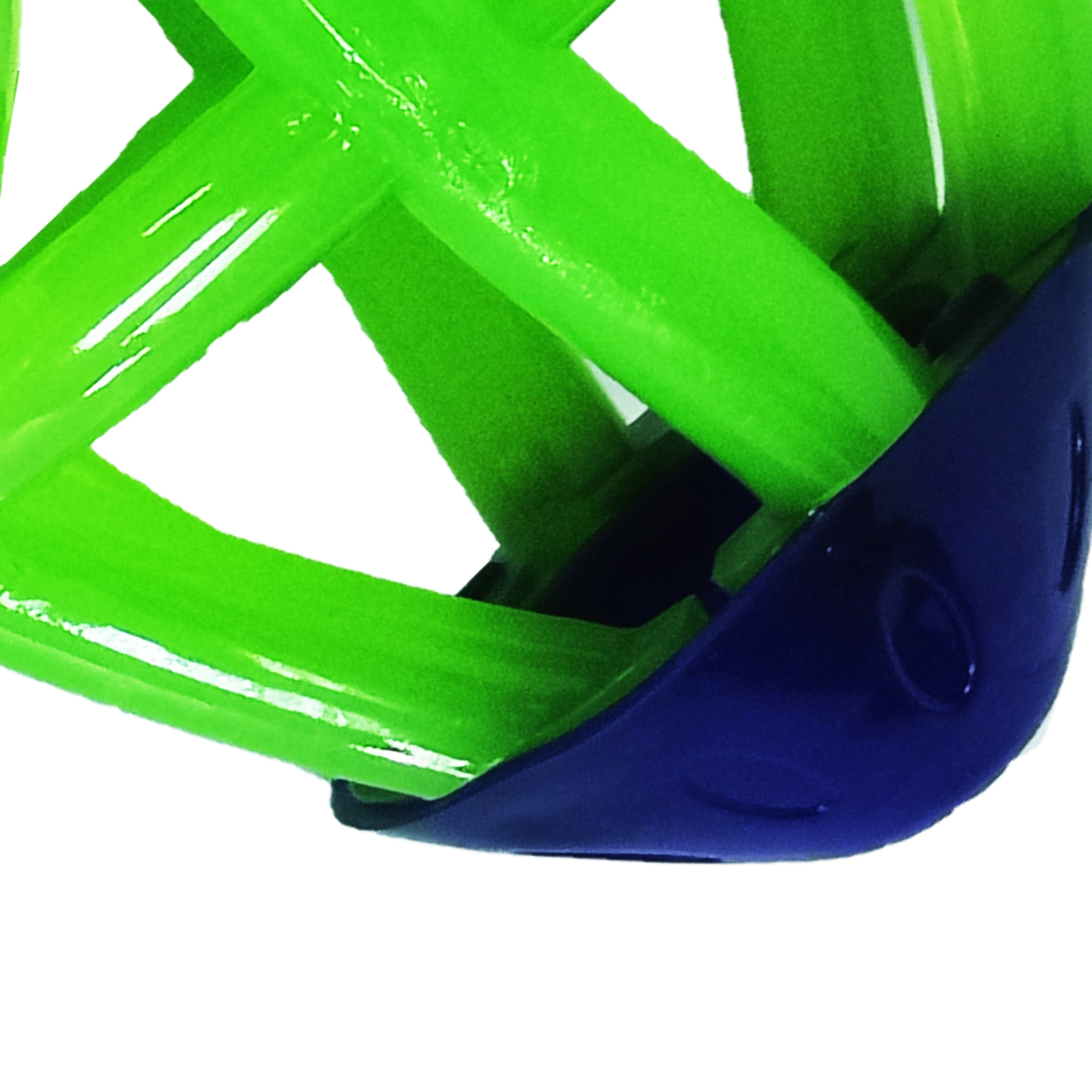 (3 pack) Lazer Light Up Glow Rubber Toy Football, Green, Pee Wee Size 5