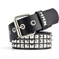 thumbnail image 1 of Cinturón con tachuelas negras Cinturón con remaches Punk Rock Cinturón con hilos con ojales con pirámide de metal brillante para mujeres y hombres, 1 of 5