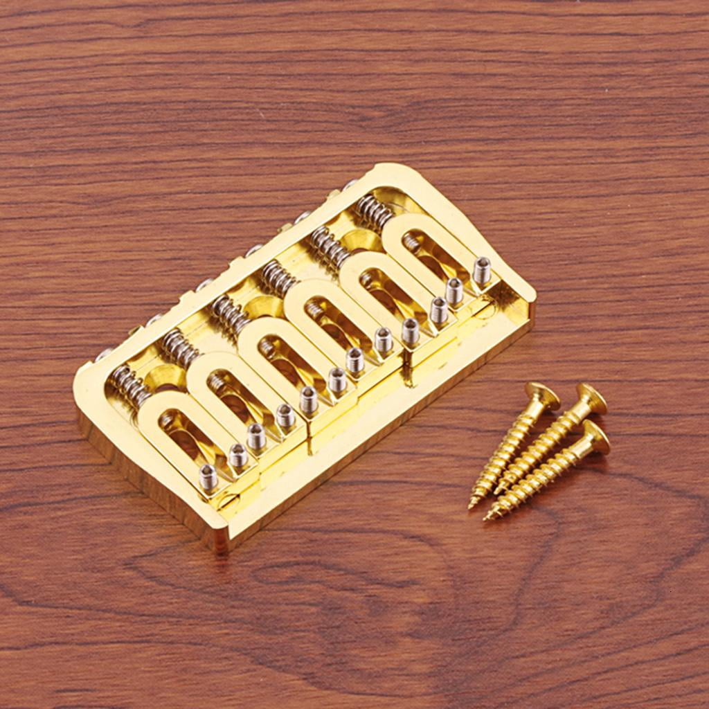 CEORPER Fixed Bridge Electric Guitar Hardtail Saddle Bridge Replacement Part 6/7-Strings