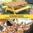 thumbnail image 6 of Orange White Geometric Table Cloths for 8 Foot Rectangle Tables, Modern Abstract Art Patio Waterproof Elastic Fitted Tablecloths, Washable Rectangular Table Cover for Camping, 6 of 8