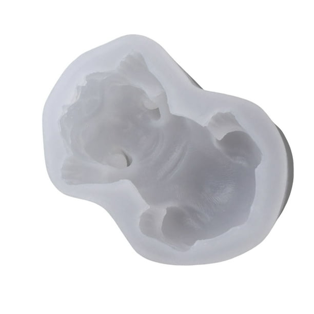 Injueey Molde de pastel de Bulldog Francés 3D, molde de jabón con forma de perro de caramelo de Chocolate, utensilios para hornear no Cocina y Comedor