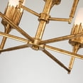 thumbnail image 3 of Lucas McKearn Sawgrass 9 Lt Chandelier in Gold Leaf, 3 of 7