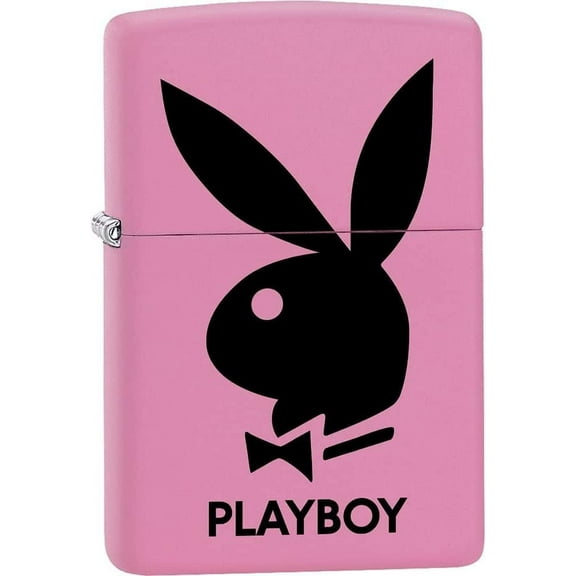 Zippo Lighter- Playboy Rabbit Head Bunny Pink Matte Windproof Lighter #Z5171