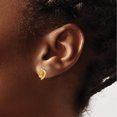 thumbnail image 3 of 14K Yellow Gold Citrine And Diamond Heart Earrings (17 X 10) Made In India xbs505, 3 of 5