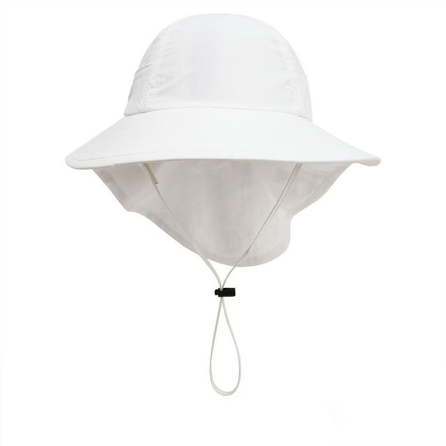 Toddler Sun Hat Summer Outdoor Baby Breathable Mesh Hat Solid Color Shawl Hat