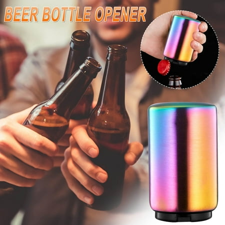 

Ovzne Automatic Beer Bottle Can Opener Magnet Stainless Steel Push Down Opener Cool Kitchen Gadgets Accessories Clearance